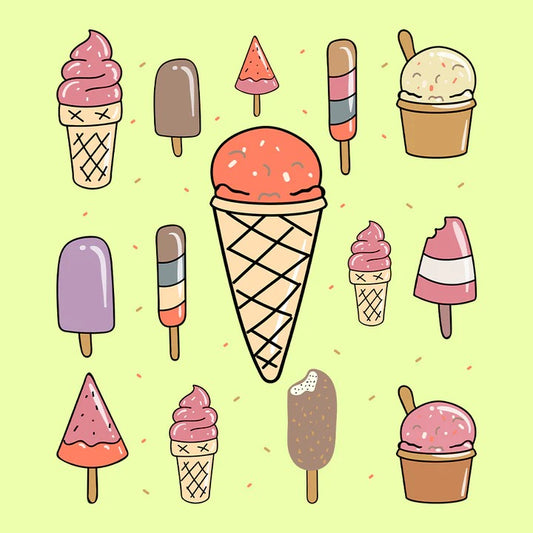 "Sweet Nostalgia with the 'Vintage Ice Creams' T-Shirt"