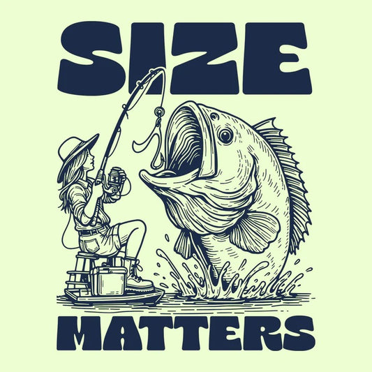 "Size Matters Fish Keeping Angler Joke" T-Shirt: A Catchy Addition to Your Wardrobe