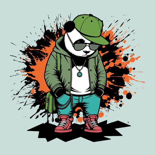 Your Style with the "Urban Streetwear Hip Hop Panda" T-Shirt