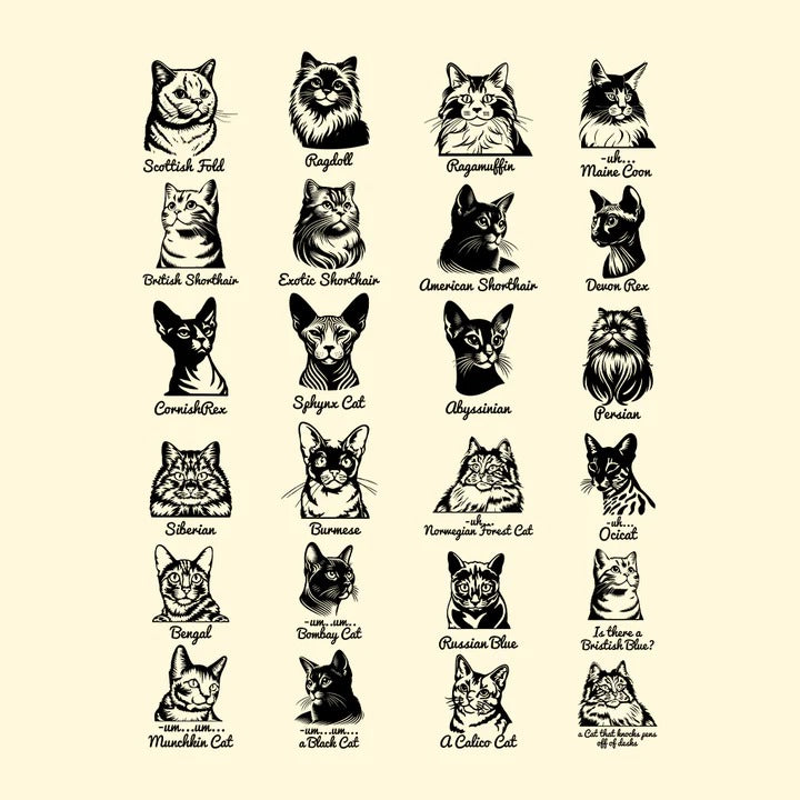 Celebrate Music and Feline Love with the Taylor Swift Vintage Cats Breeds T-Shirt