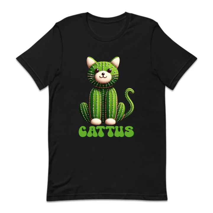 Add a Touch of Humor to Your Wardrobe with the "Cattus Funny Desert Cactus Plant Cat" T-Shirt