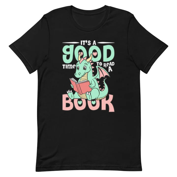 Unleash Your Imagination with the "Dragon Reading Book" T-Shirt