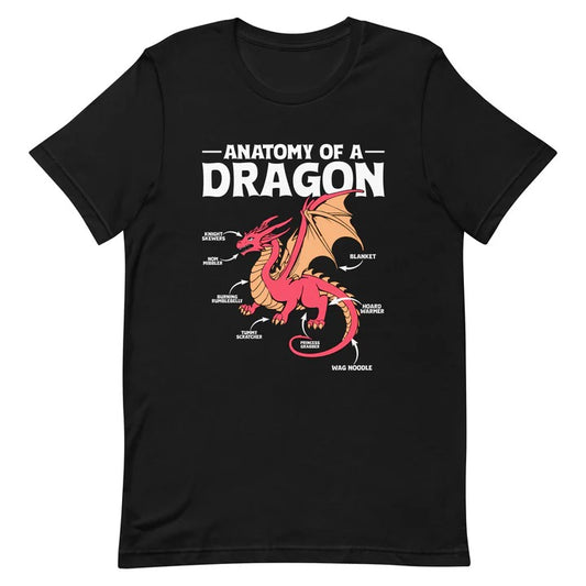 Discover the Mythical World with the "Anatomy of Dragon" T-Shirt