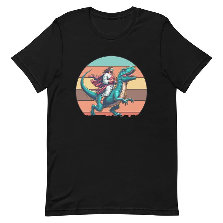 The Unique and Thought-Provoking "Jesus Riding Dinosaur T-Shirt"