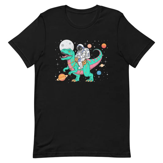 Discover the "Astronaut Riding Dinosaur" T-Shirt - A Unique Fusion of Imagination and Style