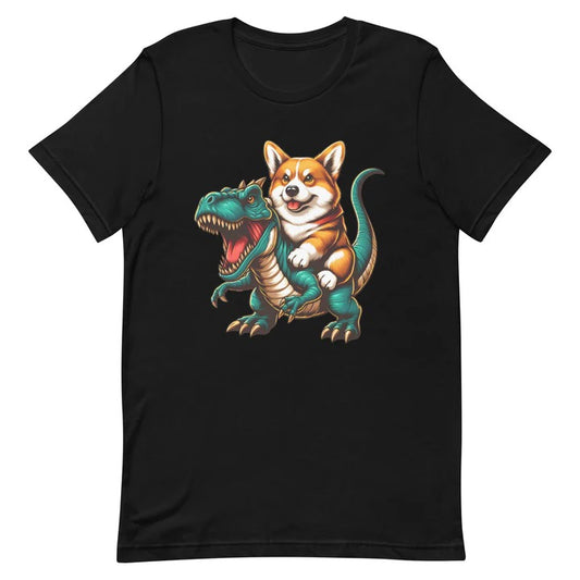 Unleash Your Imagination with the "Corgi Dog Riding Dinosaur T-Shirt"