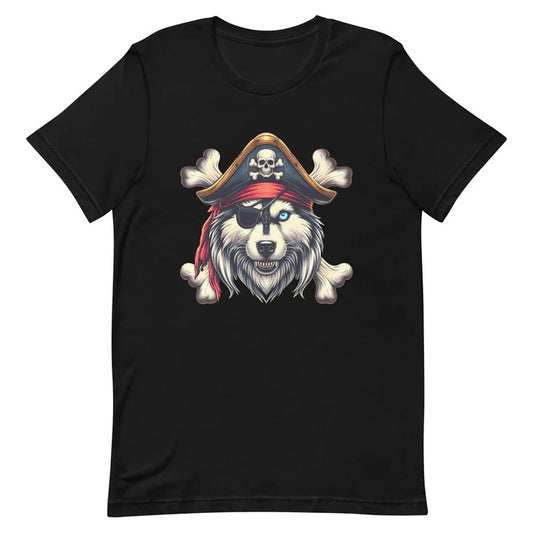 Unleash Your Inner Pirate with the "Siberian Husky Pirate Crossbones" T-Shirt