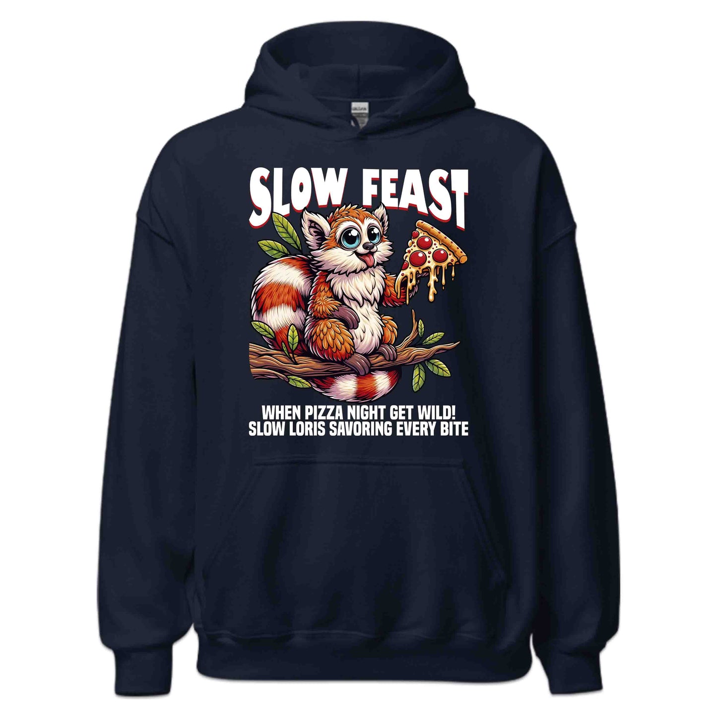 Adorable Slow Loris Pizza Slice Humor World Pizza Day | PRODUCT CODE: ADBLEWORPZSH