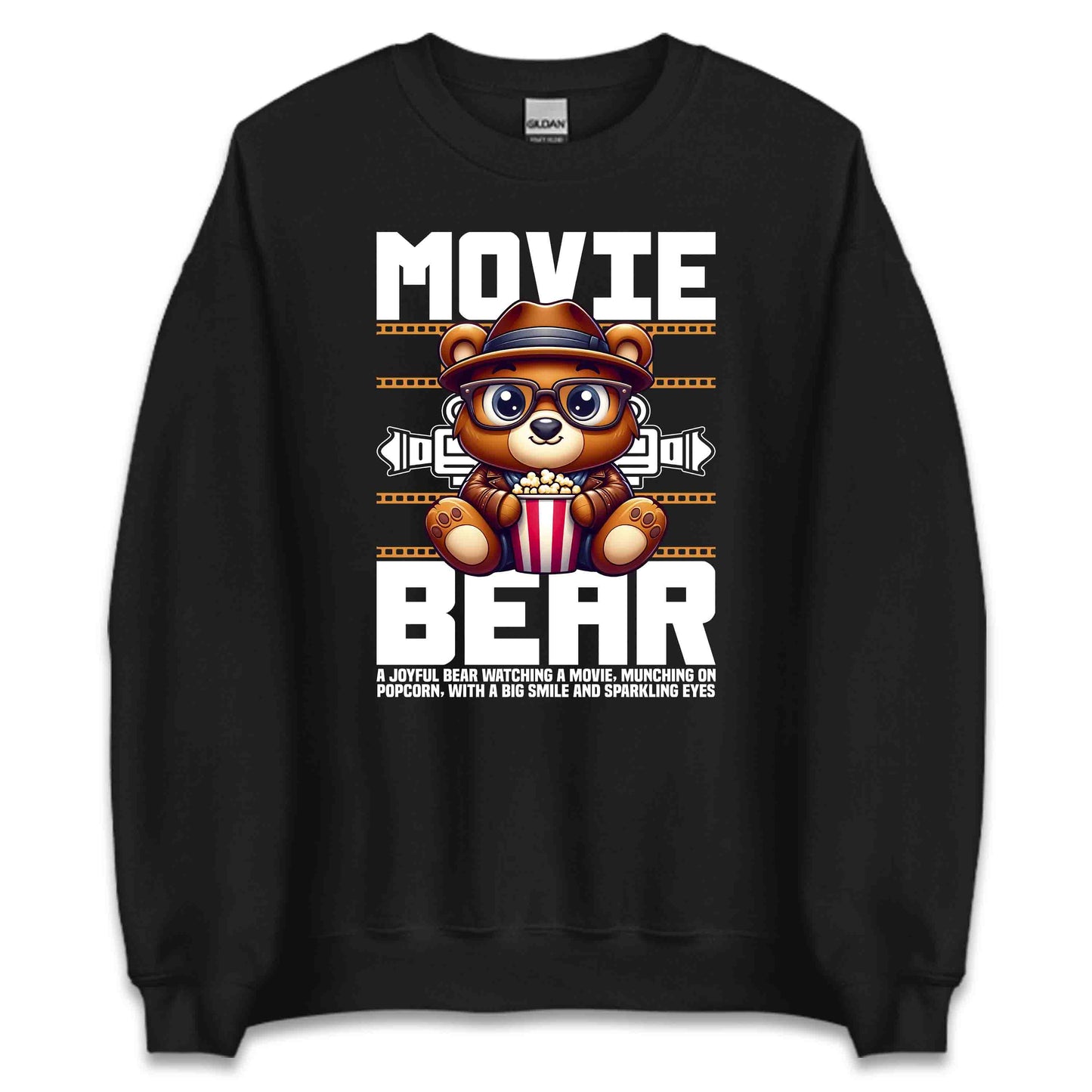 Adorable Movie Bear Film Buffs Popcorn Enthusiasts | PRODUCT CODE: ADBMVEBRFLBS