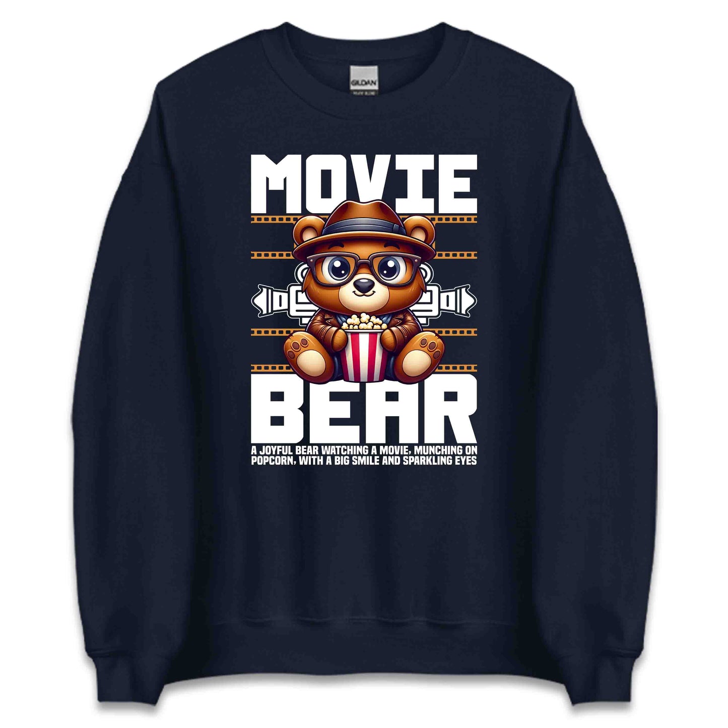 Adorable Movie Bear Film Buffs Popcorn Enthusiasts | PRODUCT CODE: ADBMVEBRFLBS
