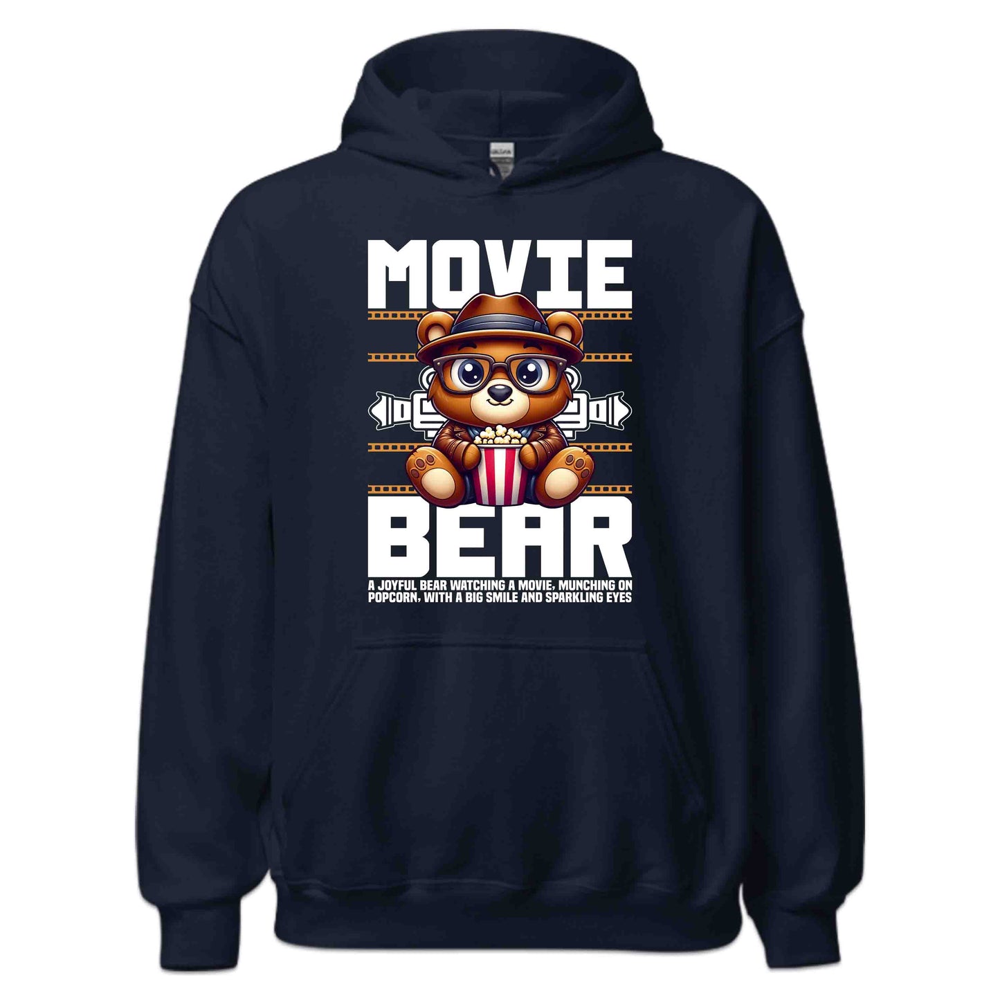 Adorable Movie Bear Film Buffs Popcorn Enthusiasts | PRODUCT CODE: ADBMVEBRFLBS