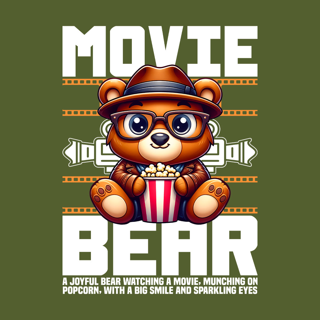 Adorable Movie Bear Film Buffs Popcorn Enthusiasts | PRODUCT CODE: ADBMVEBRFLBS