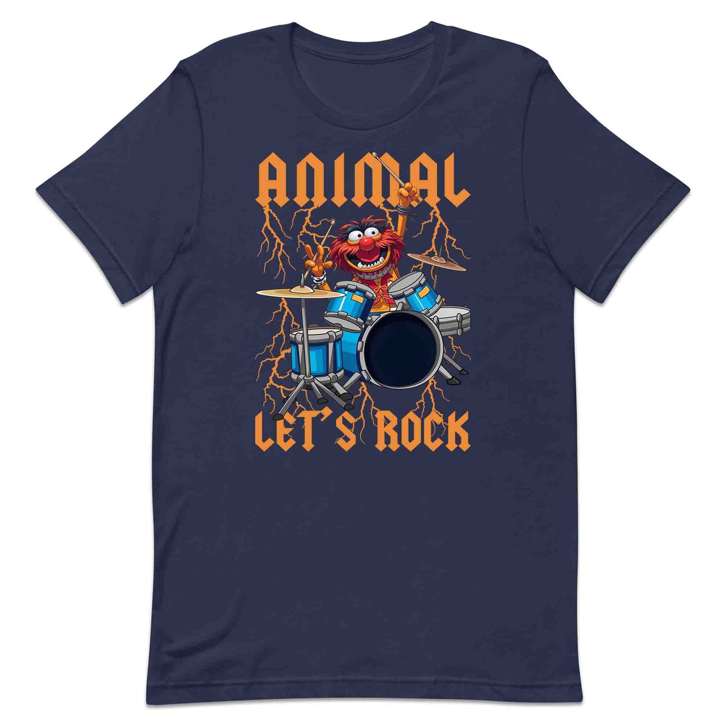 The Muppets Animal Drummer T-Shirt, Jumper & Hoodie – Let’s Rock! Electric Blue Rock Music Fan Apparel | PRODUCT CODE: ADNERWUYO