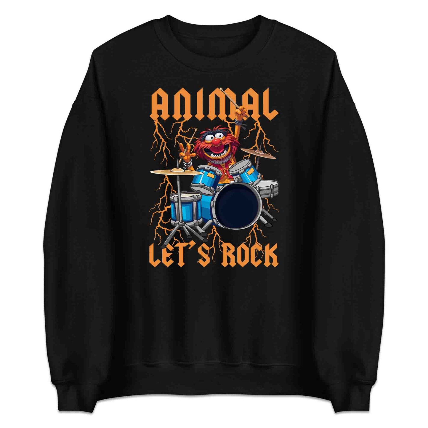 The Muppets Animal Drummer T-Shirt, Jumper & Hoodie – Let’s Rock! Electric Blue Rock Music Fan Apparel | PRODUCT CODE: ADNERWUYO