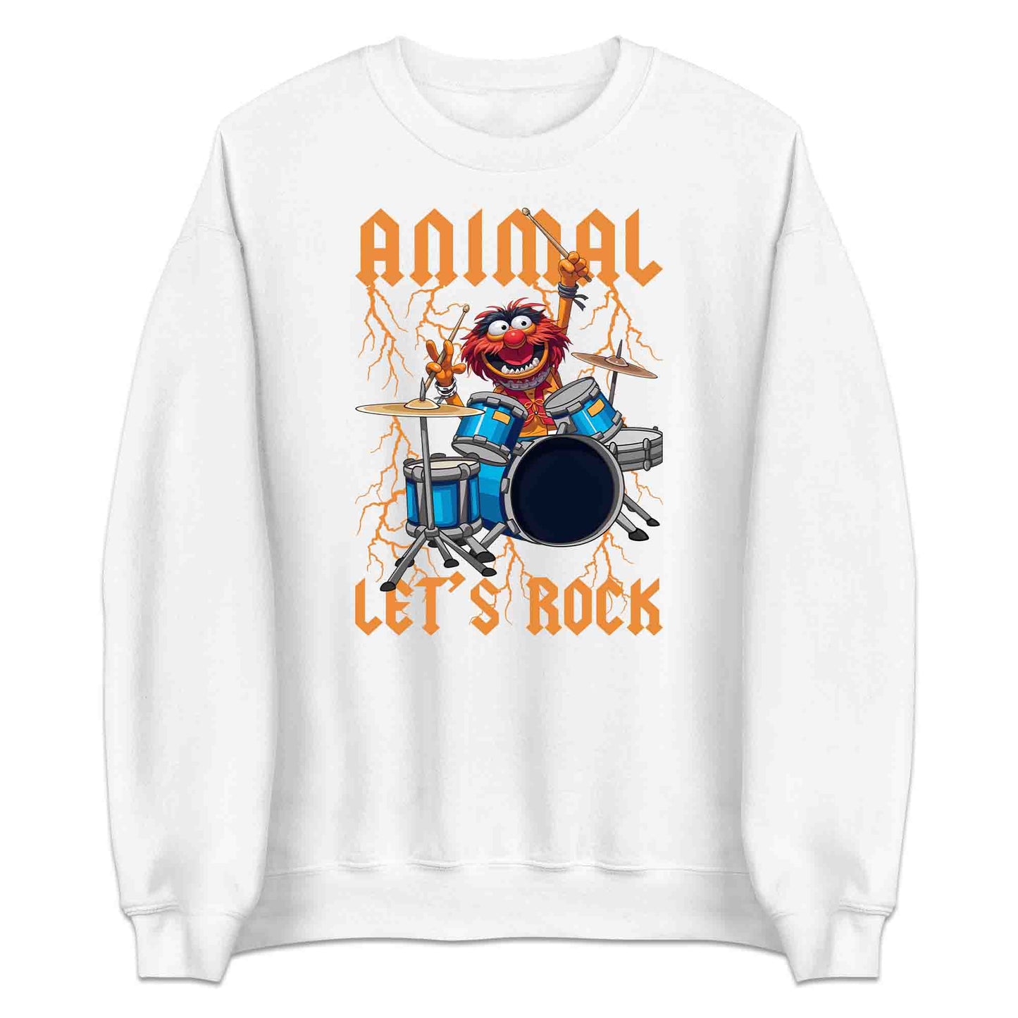 The Muppets Animal Drummer T-Shirt, Jumper & Hoodie – Let’s Rock! Electric Blue Rock Music Fan Apparel | PRODUCT CODE: ADNERWUYO