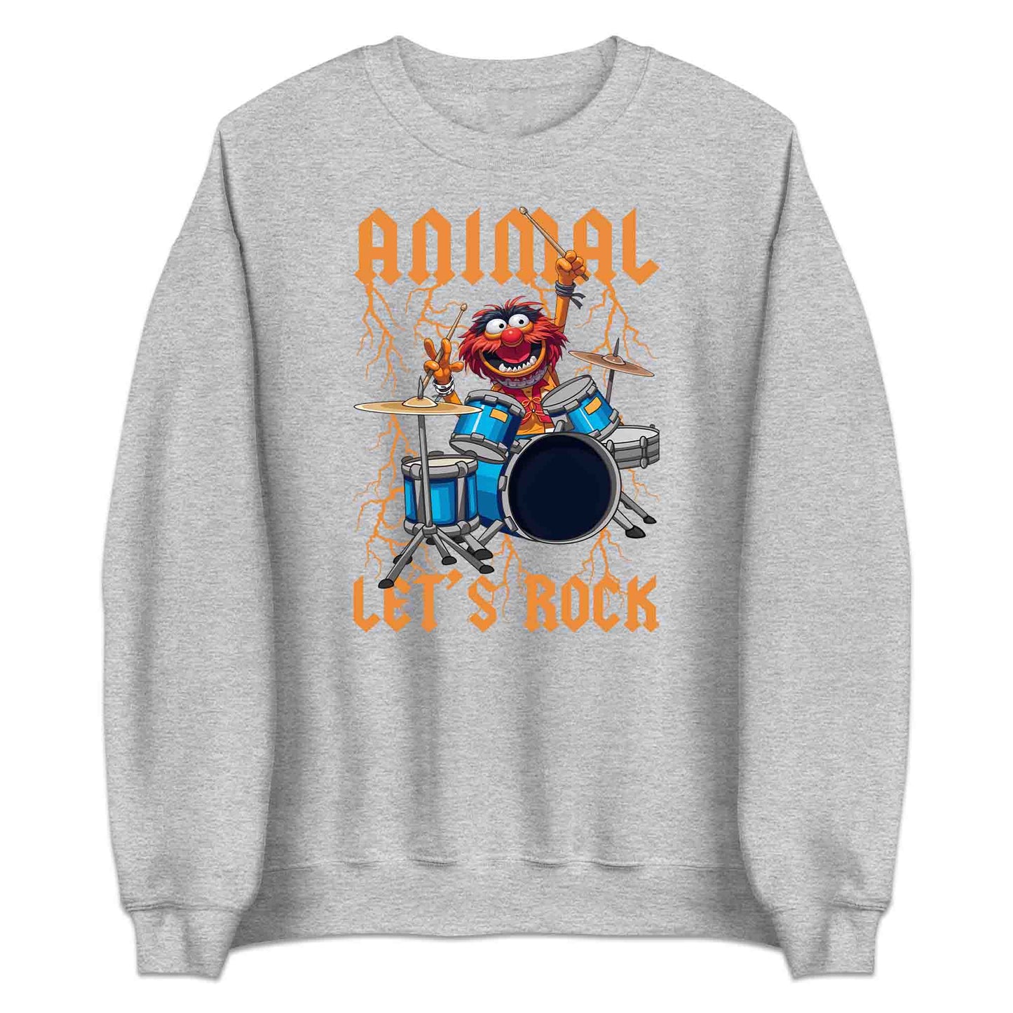 The Muppets Animal Drummer T-Shirt, Jumper & Hoodie – Let’s Rock! Electric Blue Rock Music Fan Apparel | PRODUCT CODE: ADNERWUYO