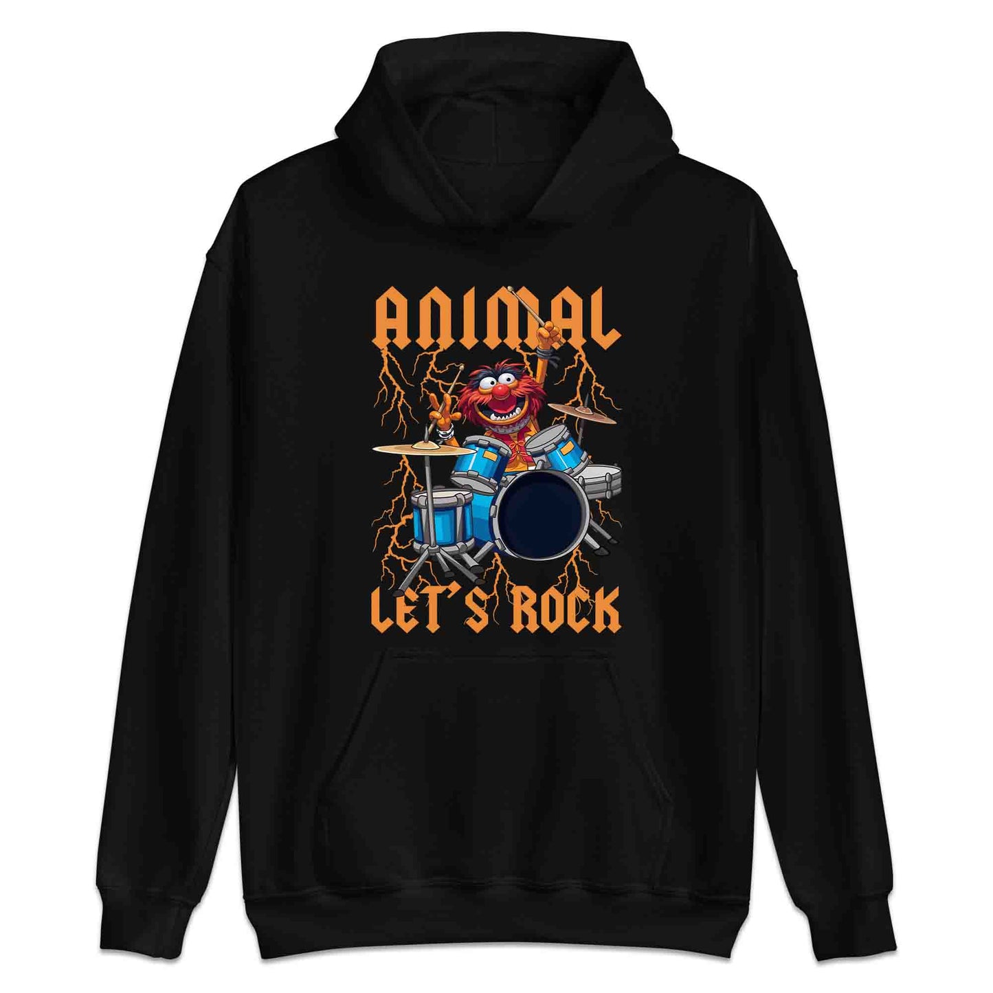 The Muppets Animal Drummer T-Shirt, Jumper & Hoodie – Let’s Rock! Electric Blue Rock Music Fan Apparel | PRODUCT CODE: ADNERWUYO