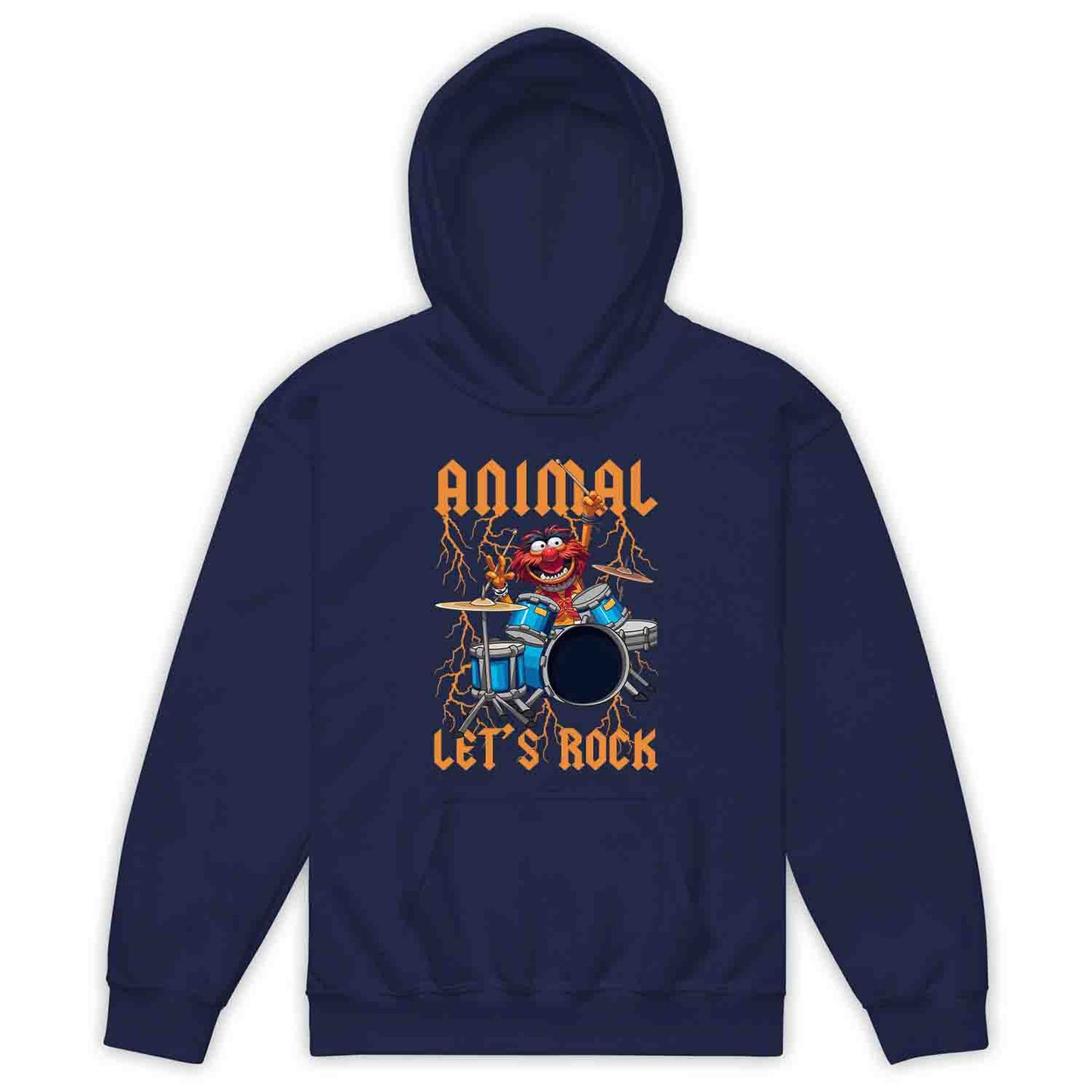 The Muppets Animal Drummer Kids T-Shirt, Jumper & Hoodie – Let’s Rock! Electric Blue Rock Music Fan Apparel | PRODUCT CODE: ADNERWUYO