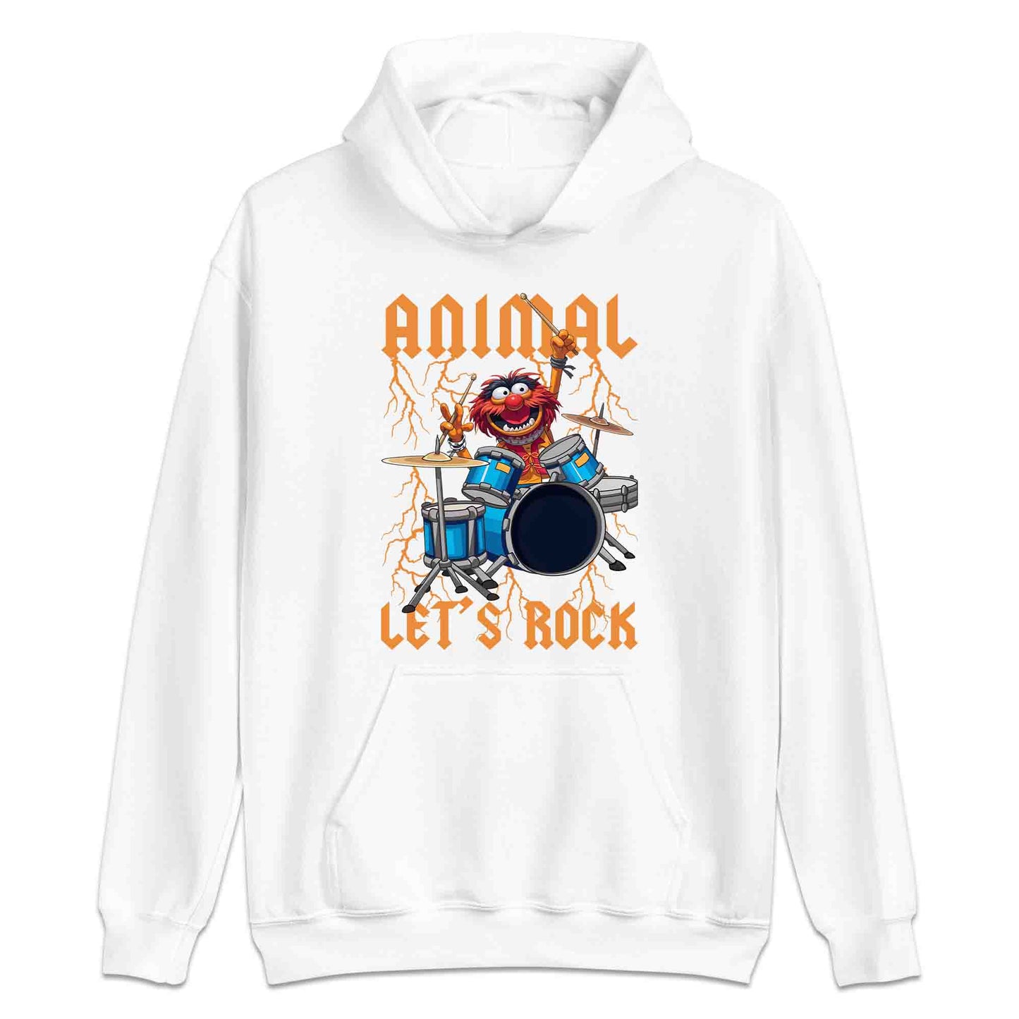 The Muppets Animal Drummer T-Shirt, Jumper & Hoodie – Let’s Rock! Electric Blue Rock Music Fan Apparel | PRODUCT CODE: ADNERWUYO