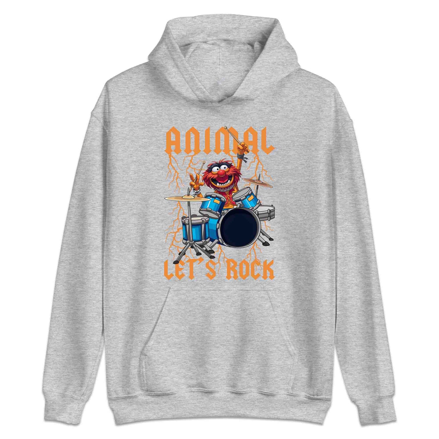 The Muppets Animal Drummer T-Shirt, Jumper & Hoodie – Let’s Rock! Electric Blue Rock Music Fan Apparel | PRODUCT CODE: ADNERWUYO
