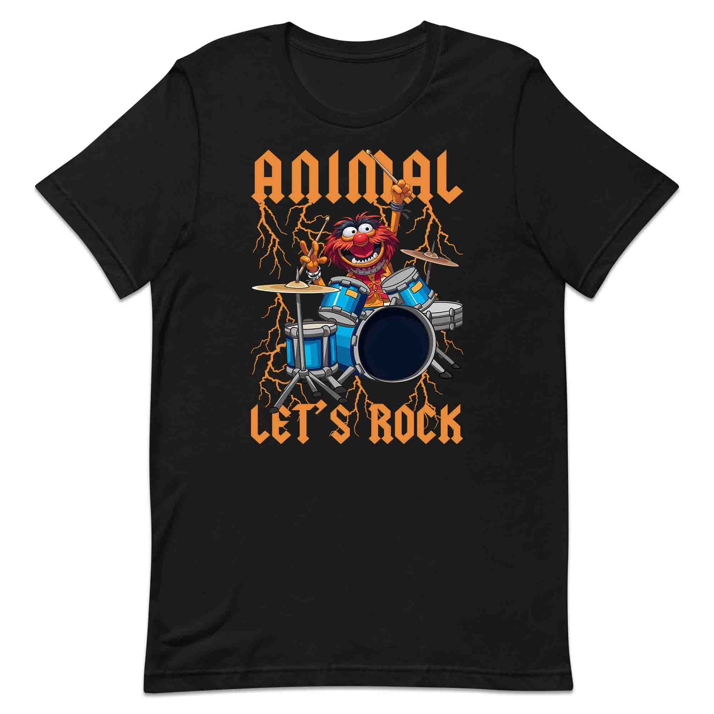 The Muppets Animal Drummer T-Shirt, Jumper & Hoodie – Let’s Rock! Electric Blue Rock Music Fan Apparel | PRODUCT CODE: ADNERWUYO