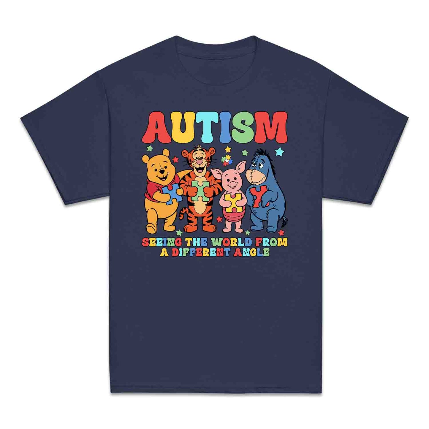 Winnie the Pooh & Friends Kids T-Shirt | Pooh Piglet Tigger & Eeyore Jumper | Autism Awareness Hoodie | PRODUCT CODE: AEJWHQNPHOF