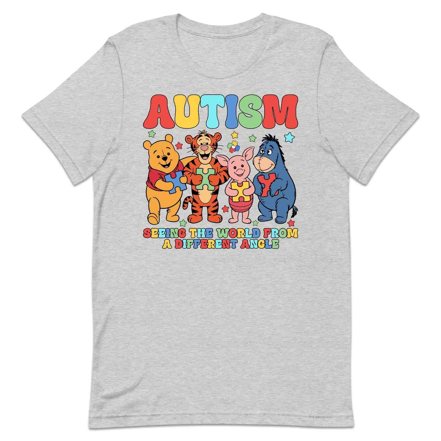 Winnie the Pooh & Friends T-Shirt | Pooh Piglet Tigger & Eeyore Jumper | Autism Awareness Hoodie | PRODUCT CODE: AEJWHQNPHOF