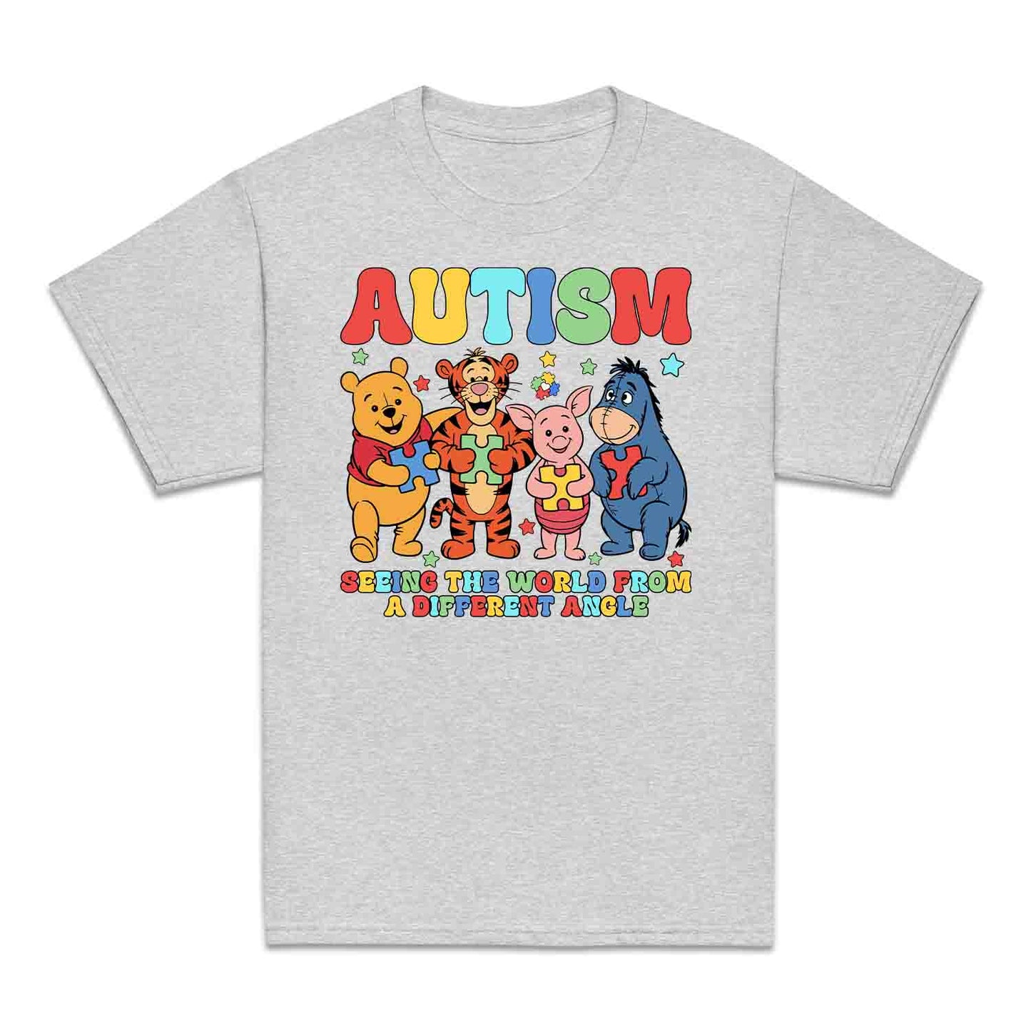 Winnie the Pooh & Friends Kids T-Shirt | Pooh Piglet Tigger & Eeyore Jumper | Autism Awareness Hoodie | PRODUCT CODE: AEJWHQNPHOF