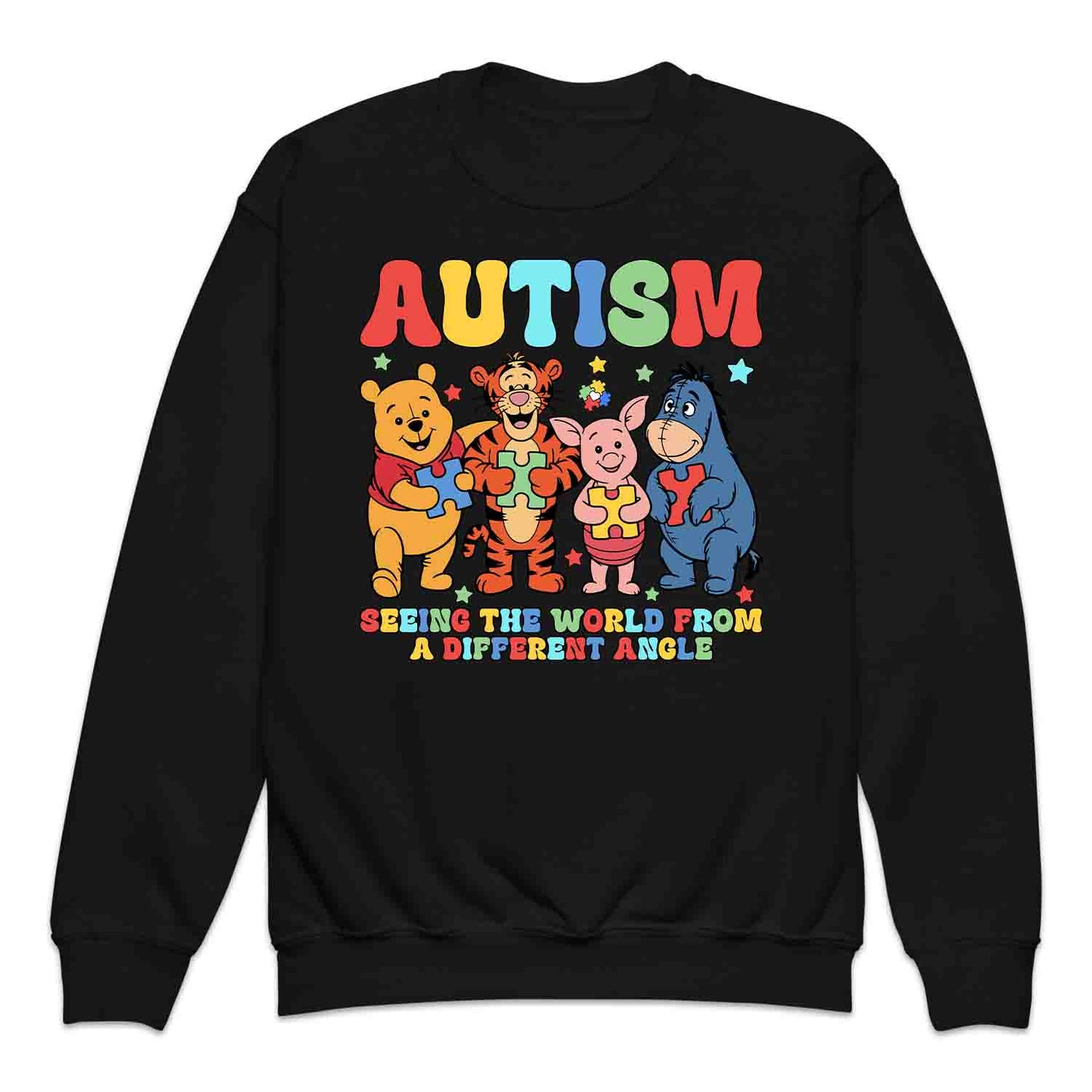 Winnie the Pooh & Friends Kids T-Shirt | Pooh Piglet Tigger & Eeyore Jumper | Autism Awareness Hoodie | PRODUCT CODE: AEJWHQNPHOF