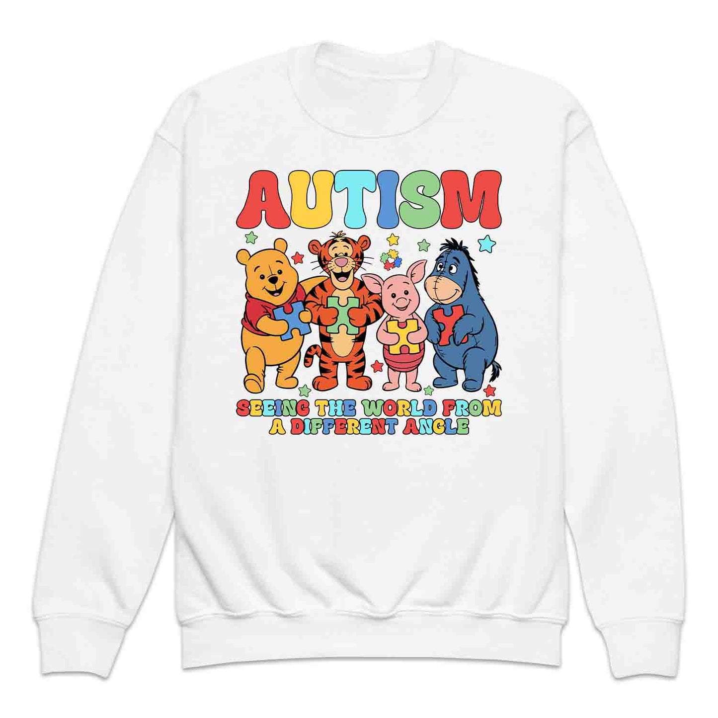 Winnie the Pooh & Friends Kids T-Shirt | Pooh Piglet Tigger & Eeyore Jumper | Autism Awareness Hoodie | PRODUCT CODE: AEJWHQNPHOF