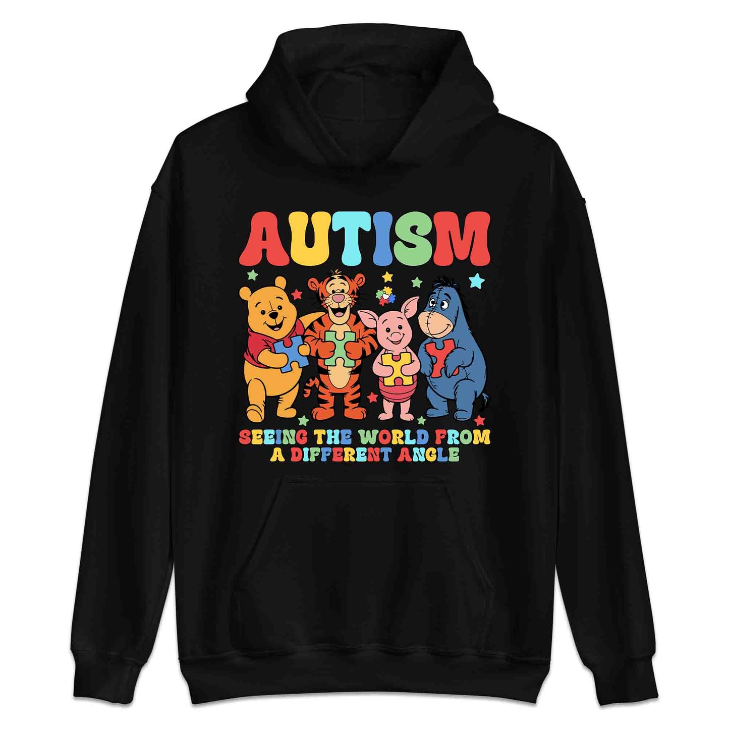 Winnie the Pooh & Friends T-Shirt | Pooh Piglet Tigger & Eeyore Jumper | Autism Awareness Hoodie | PRODUCT CODE: AEJWHQNPHOF