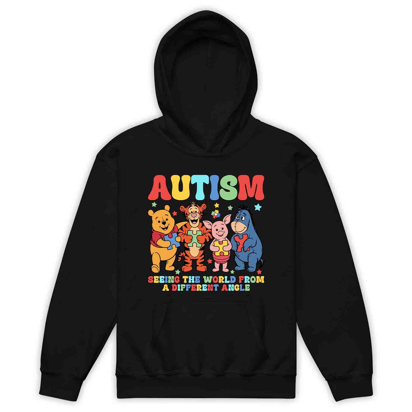 Winnie the Pooh & Friends Kids T-Shirt | Pooh Piglet Tigger & Eeyore Jumper | Autism Awareness Hoodie | PRODUCT CODE: AEJWHQNPHOF