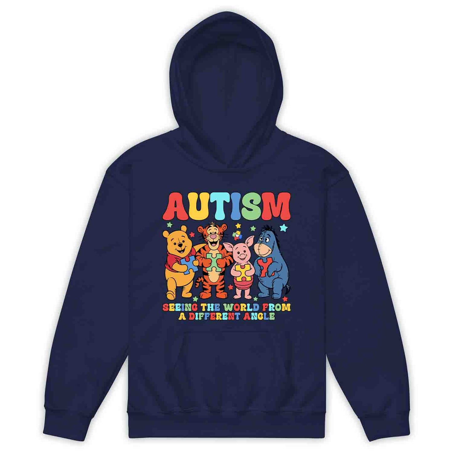 Winnie the Pooh & Friends Kids T-Shirt | Pooh Piglet Tigger & Eeyore Jumper | Autism Awareness Hoodie | PRODUCT CODE: AEJWHQNPHOF