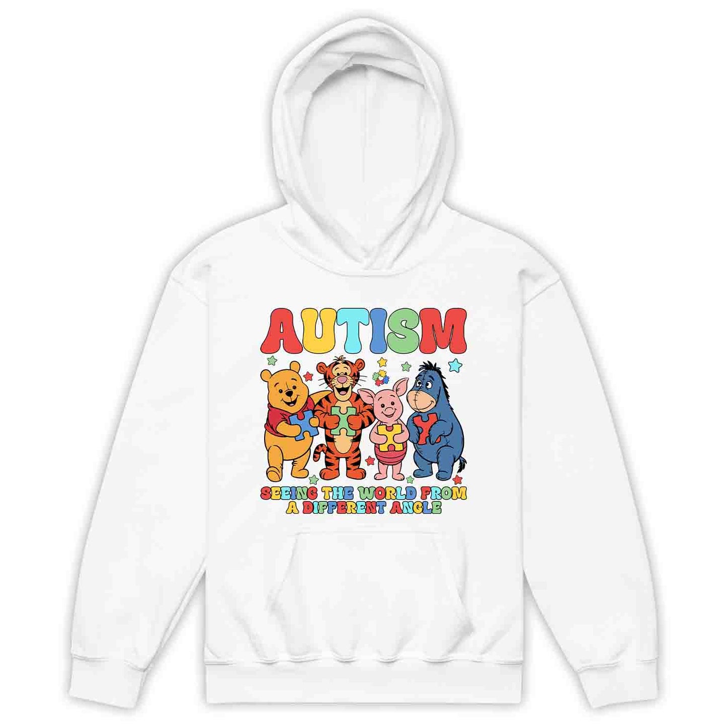 Winnie the Pooh & Friends Kids T-Shirt | Pooh Piglet Tigger & Eeyore Jumper | Autism Awareness Hoodie | PRODUCT CODE: AEJWHQNPHOF