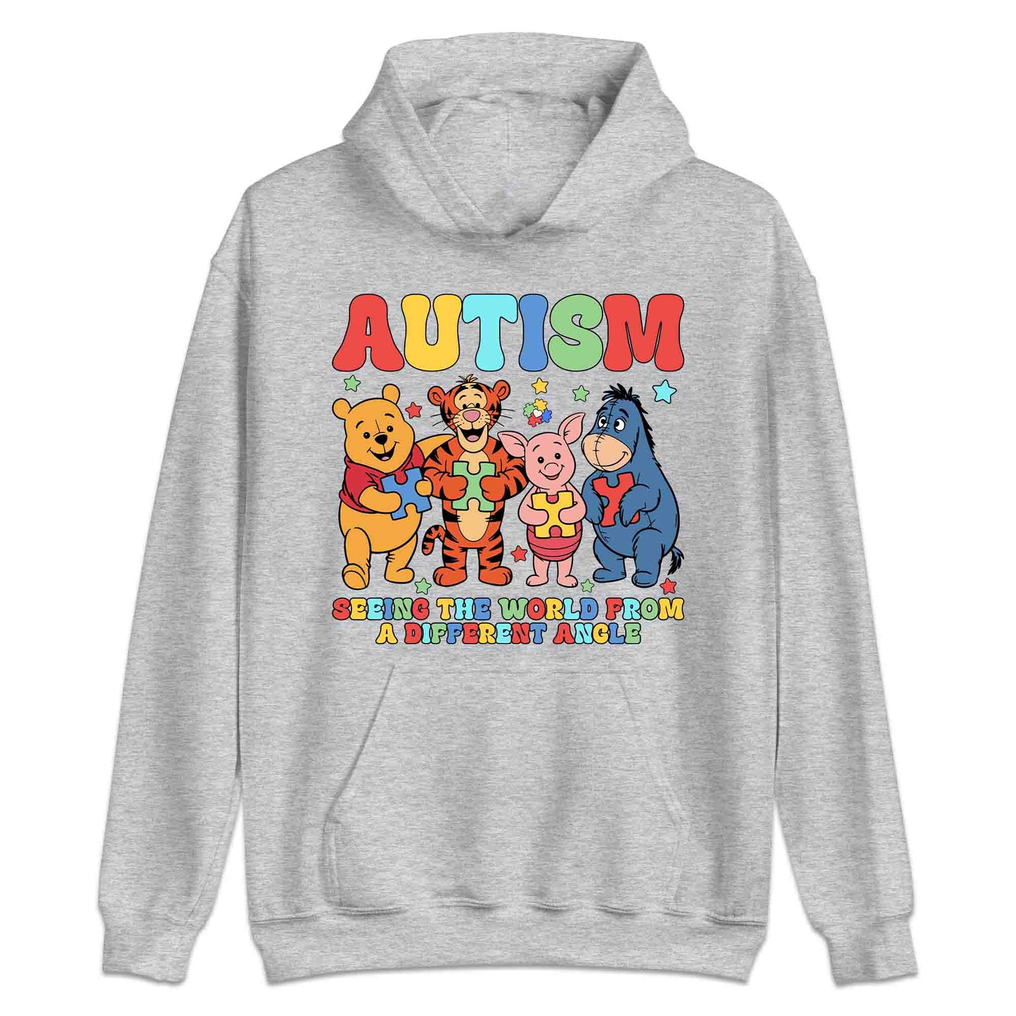 Winnie the Pooh & Friends T-Shirt | Pooh Piglet Tigger & Eeyore Jumper | Autism Awareness Hoodie | PRODUCT CODE: AEJWHQNPHOF