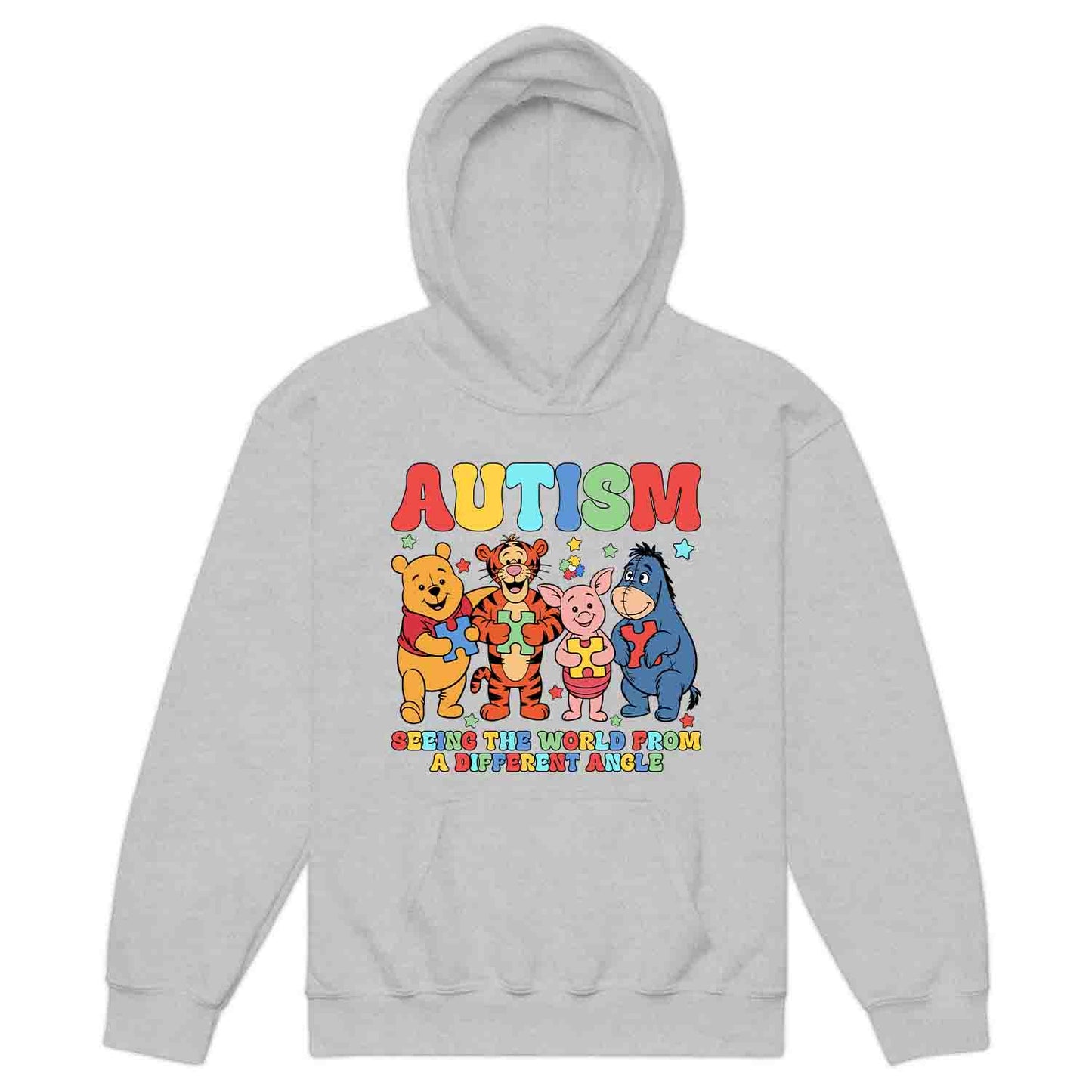 Winnie the Pooh & Friends Kids T-Shirt | Pooh Piglet Tigger & Eeyore Jumper | Autism Awareness Hoodie | PRODUCT CODE: AEJWHQNPHOF
