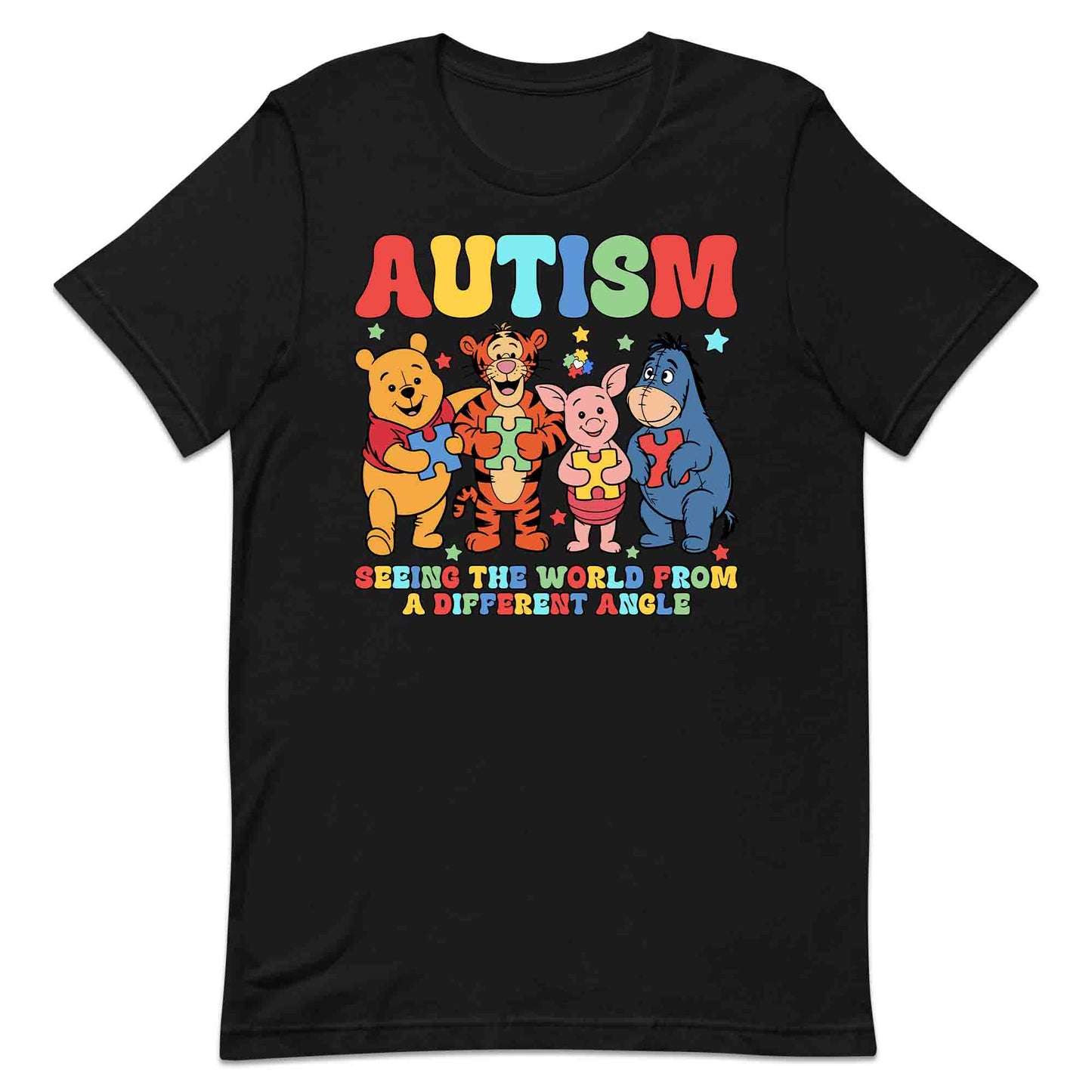 Winnie the Pooh & Friends T-Shirt | Pooh Piglet Tigger & Eeyore Jumper | Autism Awareness Hoodie | PRODUCT CODE: AEJWHQNPHOF