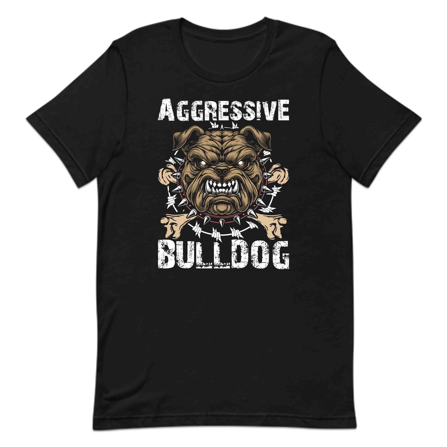 Aggressive Bulldog Fierce Dog with Grunge Bones | PRODUCT CODE: AGVRSBLDGOFC