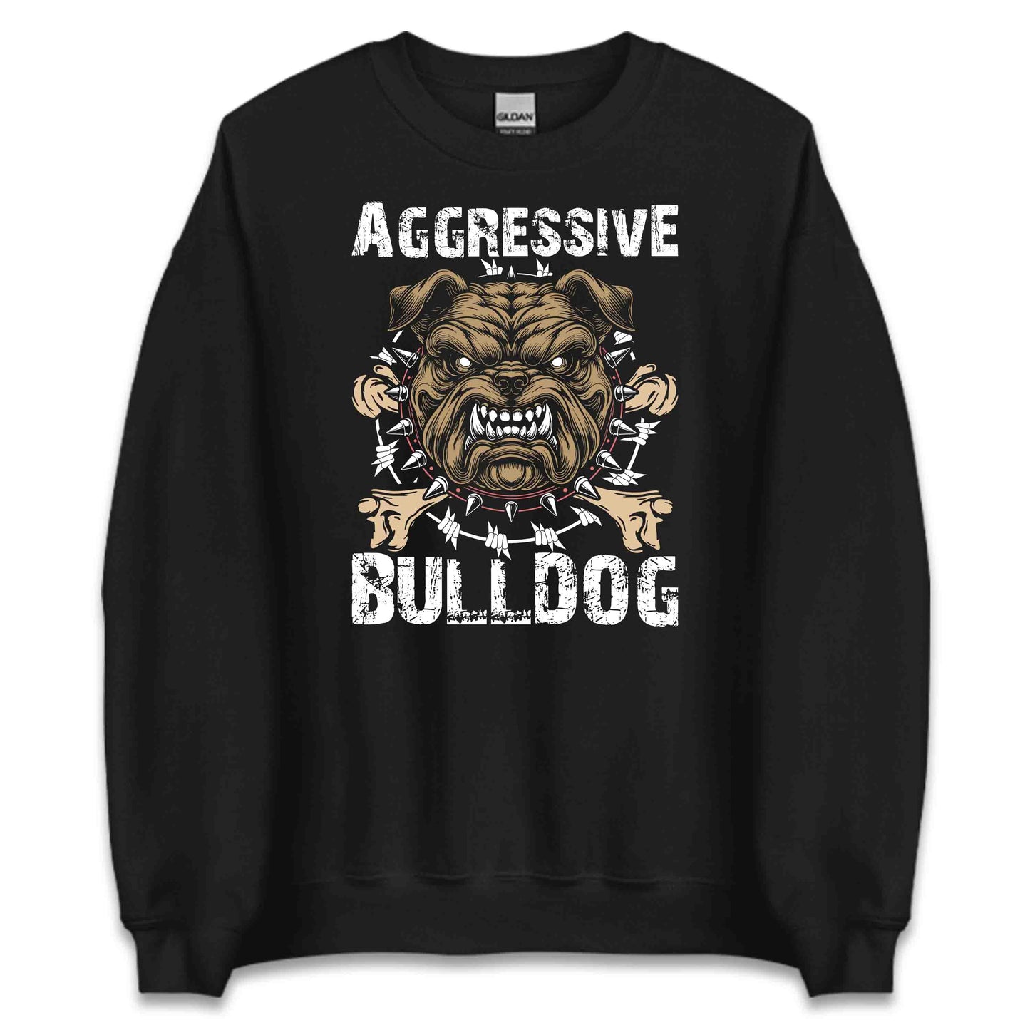 Aggressive Bulldog Fierce Dog with Grunge Bones | PRODUCT CODE: AGVRSBLDGOFC