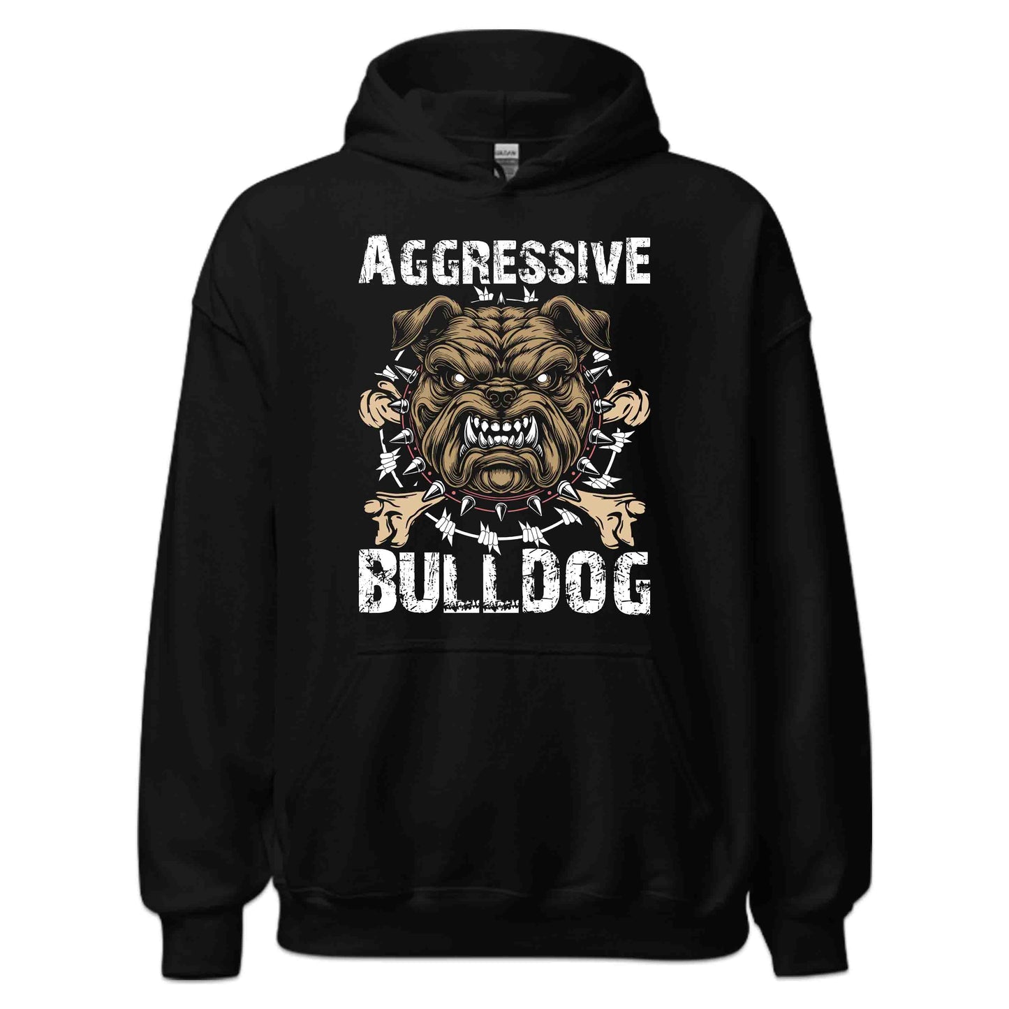 Aggressive Bulldog Fierce Dog with Grunge Bones | PRODUCT CODE: AGVRSBLDGOFC