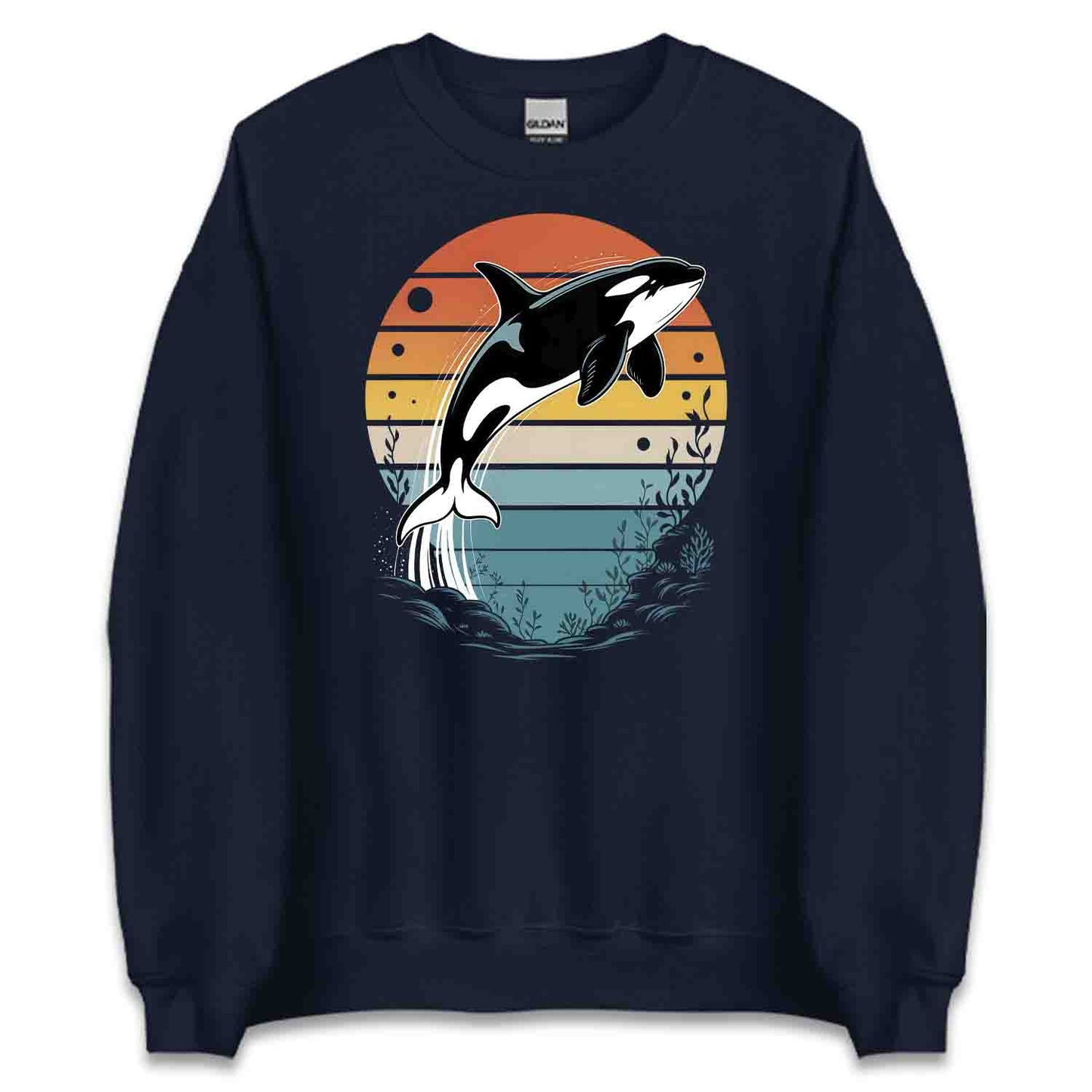 Jumping Orca T-Shirt, Vintage Ocean Sweatshirt, Marine Life Hoodie | PRODUCT CODE: AJKWHERKJ