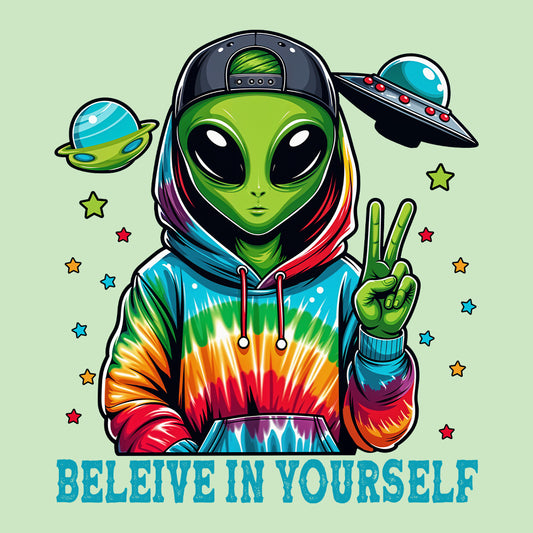 Believe In Yourself Motivational Alien | PRODUCT CODE: ALBEVNYRU