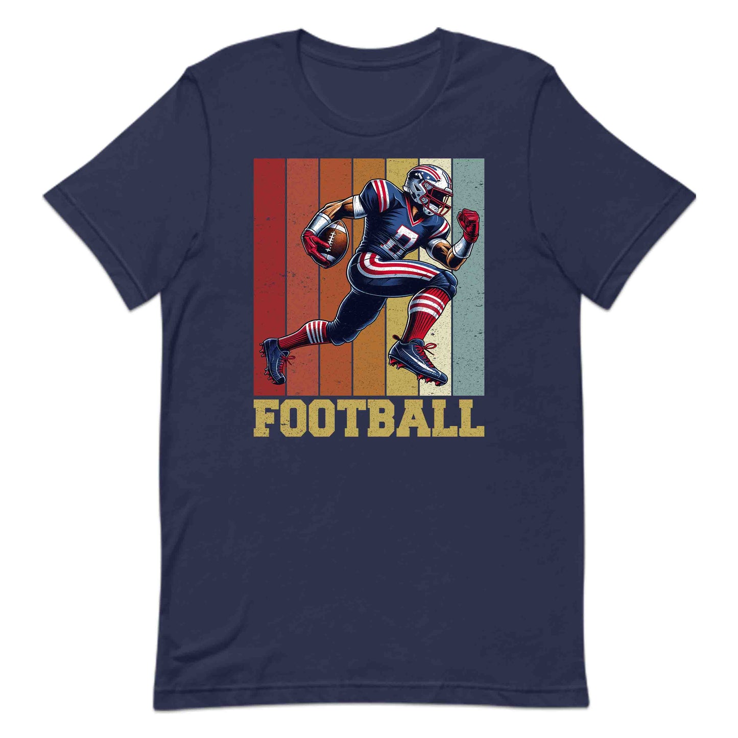 American Football Vintage Football Player Striking Athlete | PRODUCT CODE: AMFTOBLVNGPLS