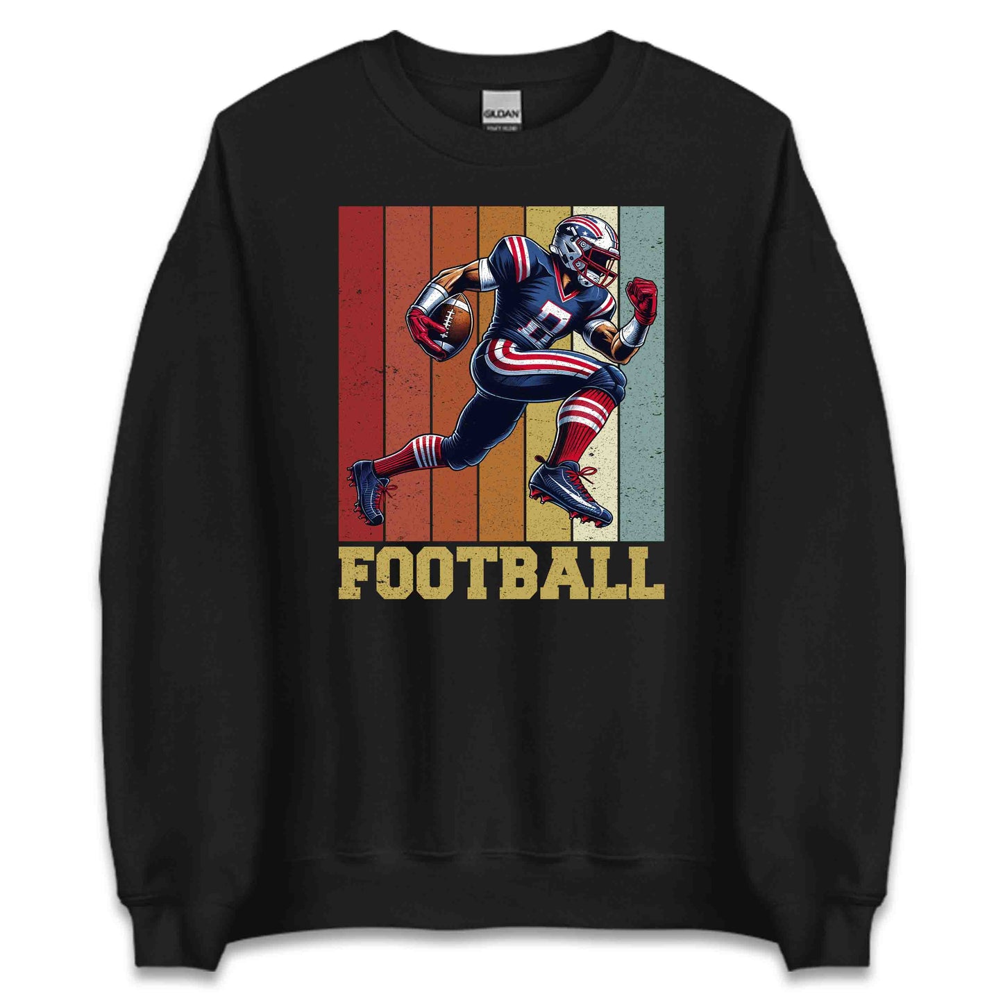 American Football Vintage Football Player Striking Athlete | PRODUCT CODE: AMFTOBLVNGPLS
