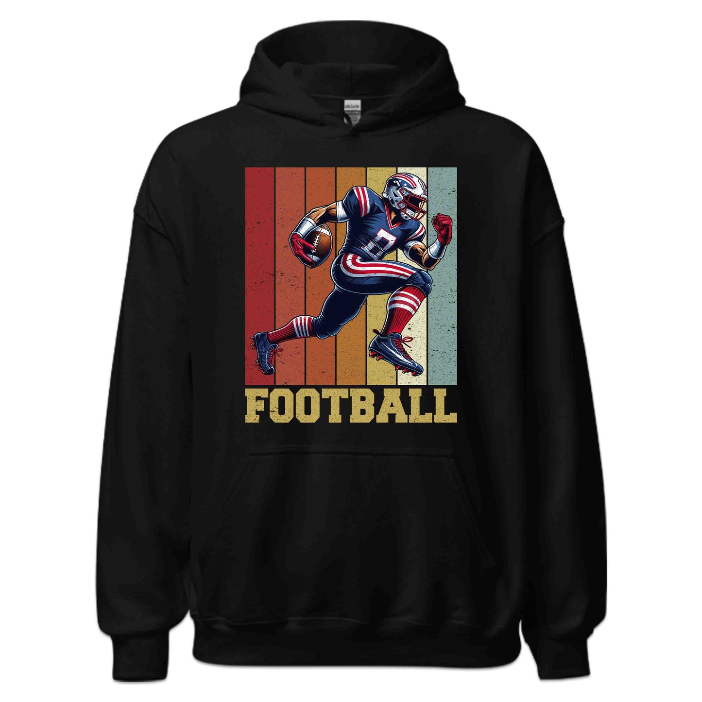 American Football Vintage Football Player Striking Athlete | PRODUCT CODE: AMFTOBLVNGPLS