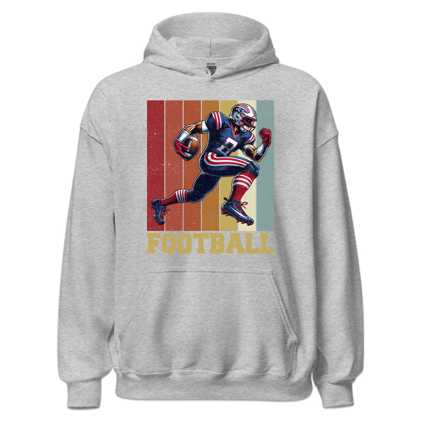 American Football Vintage Football Player Striking Athlete | PRODUCT CODE: AMFTOBLVNGPLS