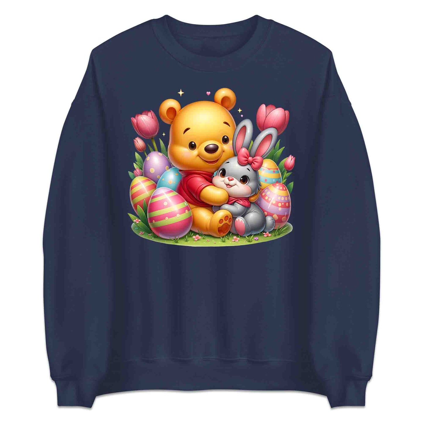 Disney Winnie the Pooh Easter T-Shirt | Sweet Pooh & Bunny Hug Jumper | Eggs & Flowers Hoodie | PRODUCT CODE: ASDNLMXCVOR