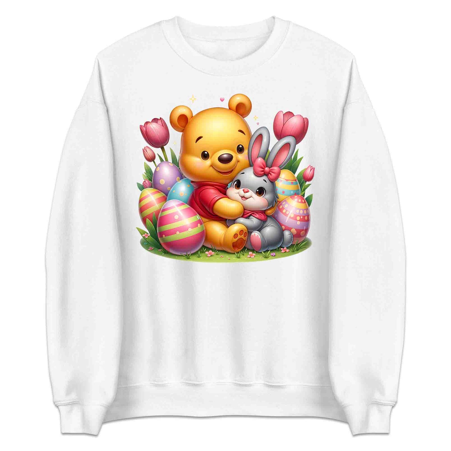Disney Winnie the Pooh Easter T-Shirt | Sweet Pooh & Bunny Hug Jumper | Eggs & Flowers Hoodie | PRODUCT CODE: ASDNLMXCVOR