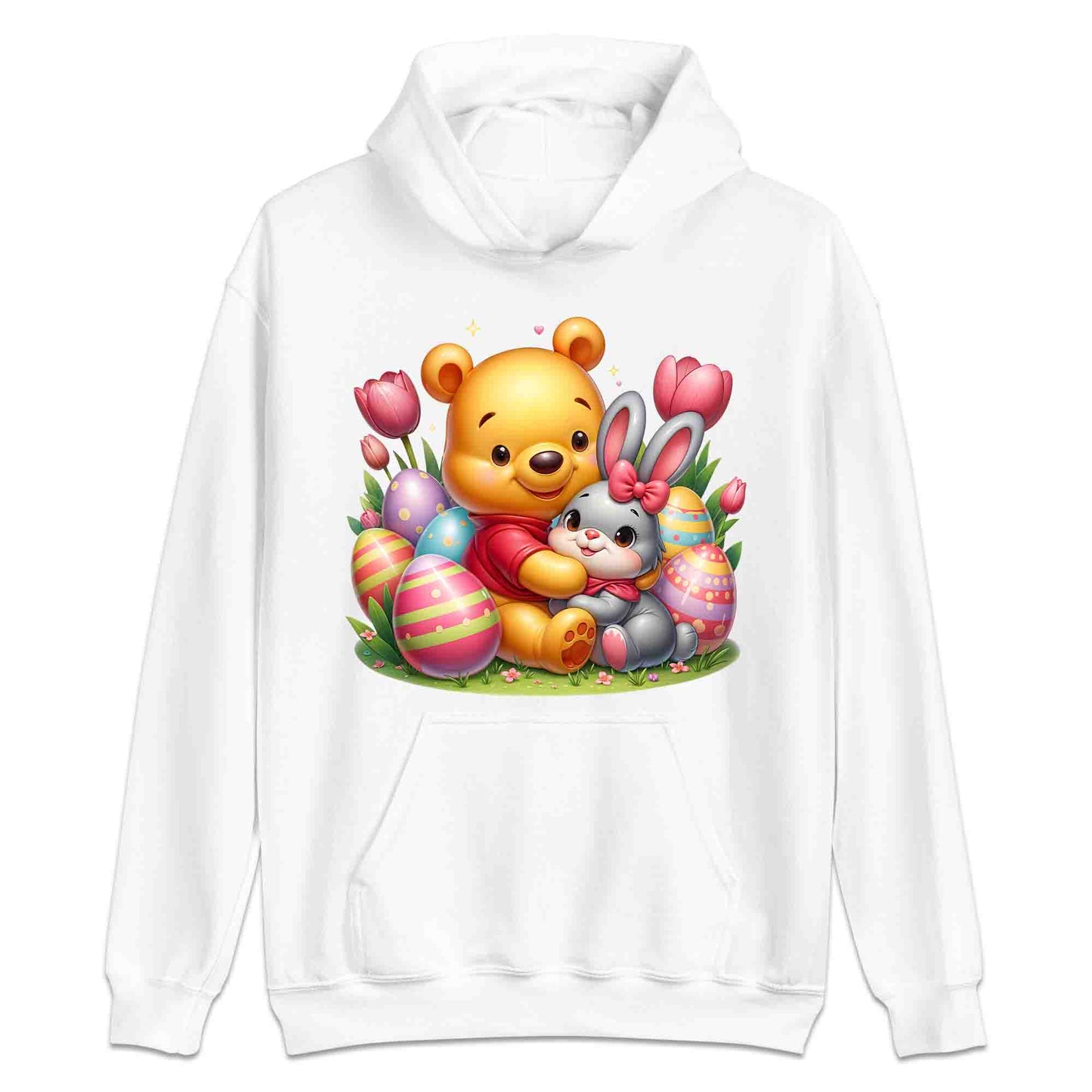 Disney Winnie the Pooh Easter T-Shirt | Sweet Pooh & Bunny Hug Jumper | Eggs & Flowers Hoodie | PRODUCT CODE: ASDNLMXCVOR