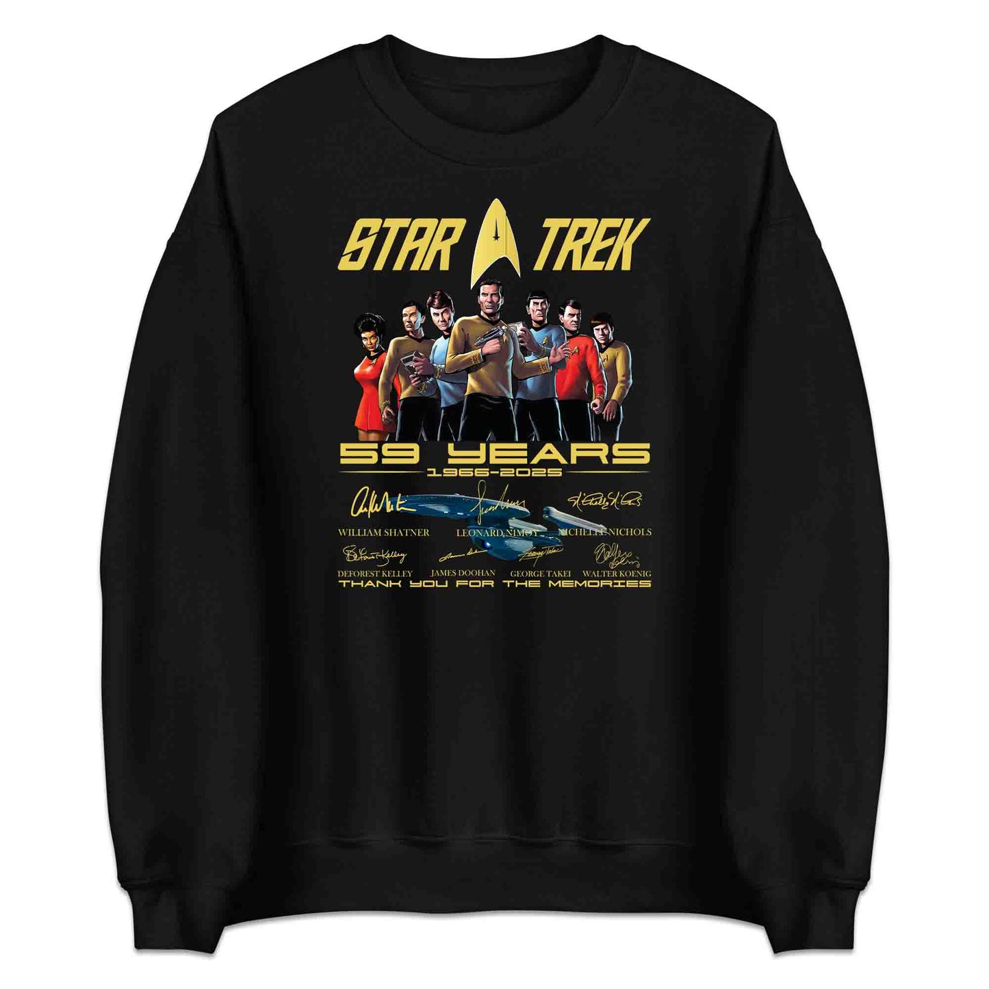 Star Trek 59th Anniversary T-Shirt, Jumper & Hoodie – Kirk, Spock & Original Crew Tribute (1966–2025) | PRODUCT CODE: ASDYTZXLK